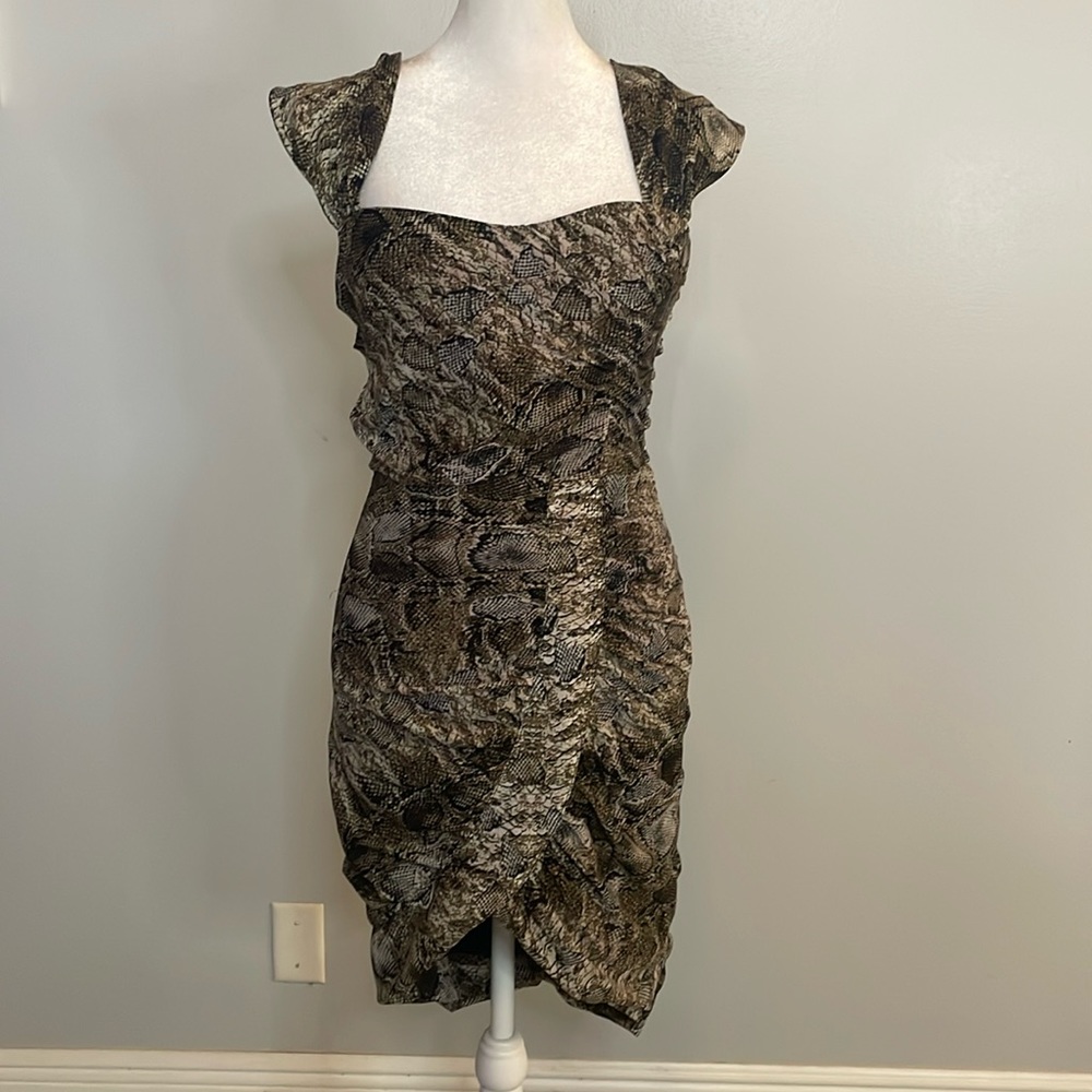 [Elisabetta Franchi] Python Pattern Mini Dress - … - image 1